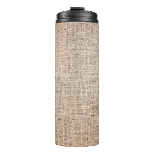 Bouteilles Isothermes Textile jute texture tissu brun (Devant)