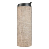 Bouteilles Isothermes Textile jute texture tissu brun (Tourné sur la gauche)
