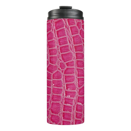 Bouteilles Isothermes Texture à motif d'alligator rose (Devant)