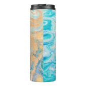 Bouteilles Isothermes texture Abstraite en marbre bleu (Dos)