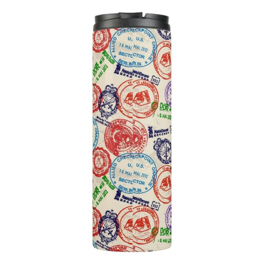 Bouteilles Isothermes Texture avec de vrais timbres. (Dos)