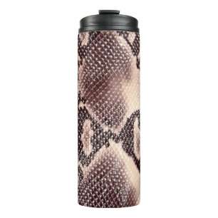 Bouteilles Isothermes texture Brown en cuir de serpent