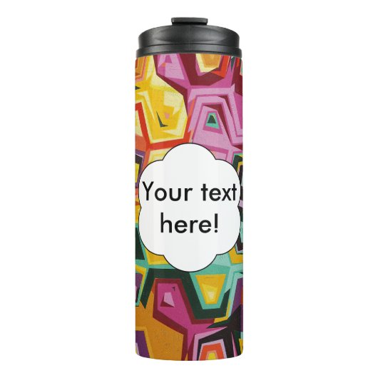 Bouteilles Isothermes Texture colorée de trous (Devant)