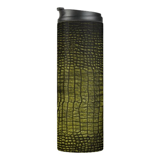 Bouteilles Isothermes Texture de crocodile foncé de luxe (Tourné sur la droite)