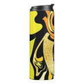 Bouteilles Isothermes Texture de marbre doré de luxe (Tourné sur la gauche)