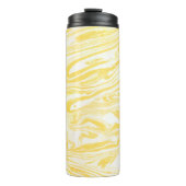 Bouteilles Isothermes Texture de marbre jaune. Main dessinée (Devant)