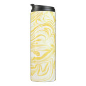 Bouteilles Isothermes Texture de marbre jaune. Main dessinée (Tourné sur la droite)