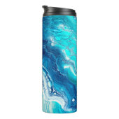 Bouteilles Isothermes Texture de marbre liquide bleu (Tourné sur la droite)