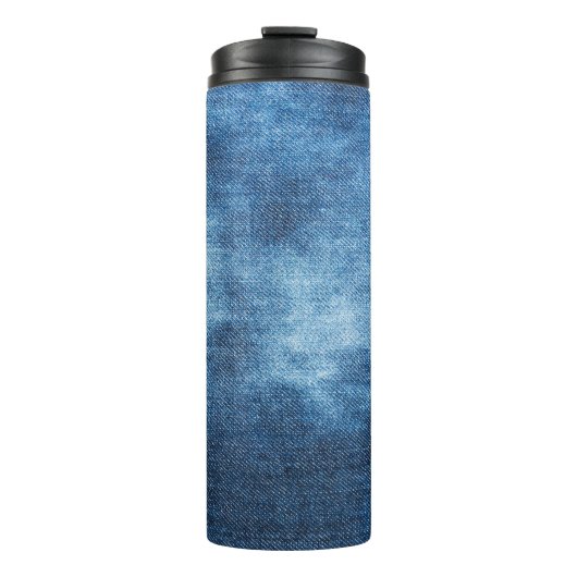 Bouteilles Isothermes Texture des jeans en denim bleu (Devant)