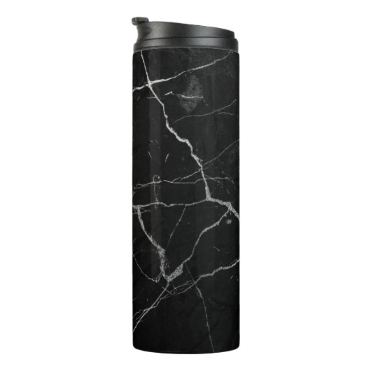 Bouteilles Isothermes Texture en faux marbre noir et gris (Tourné sur la droite)