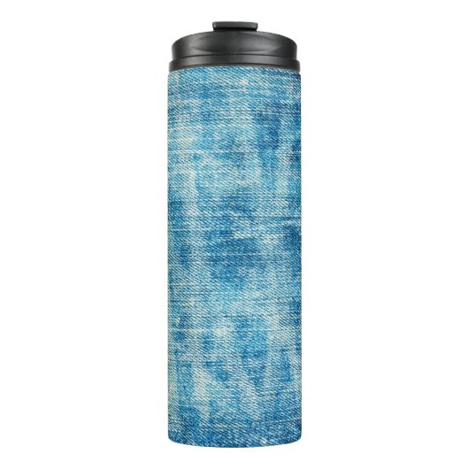 Bouteilles Isothermes Texture en jean bleu (Devant)