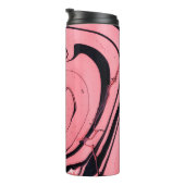 Bouteilles Isothermes Texture en marbre rose et noir. Peint à la main (Tourné sur la droite)