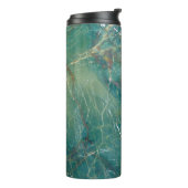 Bouteilles Isothermes texture en marbre vert malachite, structure détail (Tourné sur la gauche)