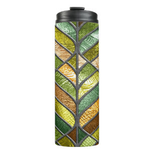 Bouteilles Isothermes Texture en verre coloré : Élégance 3D colorée.