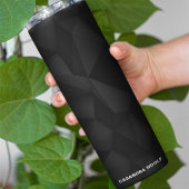 Bouteilles Isothermes Texture géométrique noire Nom du monogramme classi