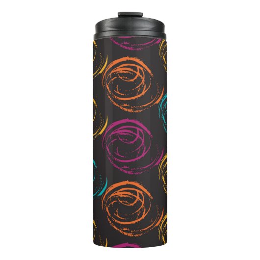 Bouteilles Isothermes Texture grange peinte à la main. Élément géométriq (Devant)