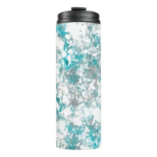 Bouteilles Isothermes texture gris turquoise et marbre blanc (Devant)