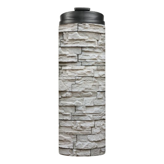 Bouteilles Isothermes texture motif de mur de briques blanches (Devant)