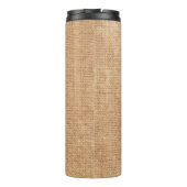 Bouteilles Isothermes Texture naturelle en lin comme revêtement de fond, (Dos)