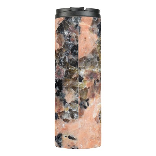 Bouteilles Isothermes Texture rocheuse en granit rose avec nom et monogr (Dos)