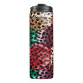 Bouteilles Isothermes Textured Diagonal Animal Print Swirl (Devant)