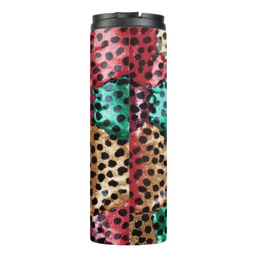 Bouteilles Isothermes Textured Diagonal Animal Print Swirl (Dos)