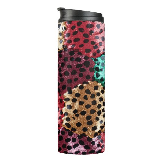 Bouteilles Isothermes Textured Diagonal Animal Print Swirl (Tourné sur la droite)