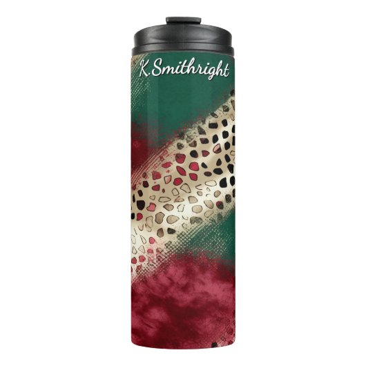 Bouteilles Isothermes Textured Patchwork Animal Print Pattern (Devant)
