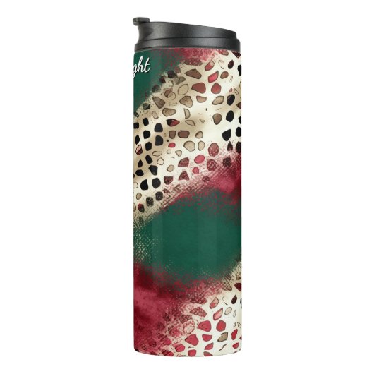 Bouteilles Isothermes Textured Patchwork Animal Print Pattern (Tourné sur la droite)