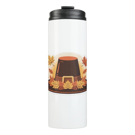 Bouteilles Isothermes Thanksgiving Pilgrim Casquette - Automne Harvest D (Devant)