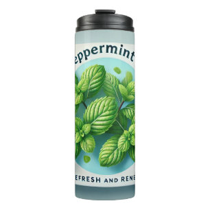 Bouteilles Isothermes Thé de menthe poivrée Design art AI
