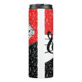 Bouteilles Isothermes Thème de musique rouge et noire (Dos)