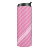 Bouteilles Isothermes Thème de tennis rose moderne Nom de calligraphie (Tourné sur la gauche)