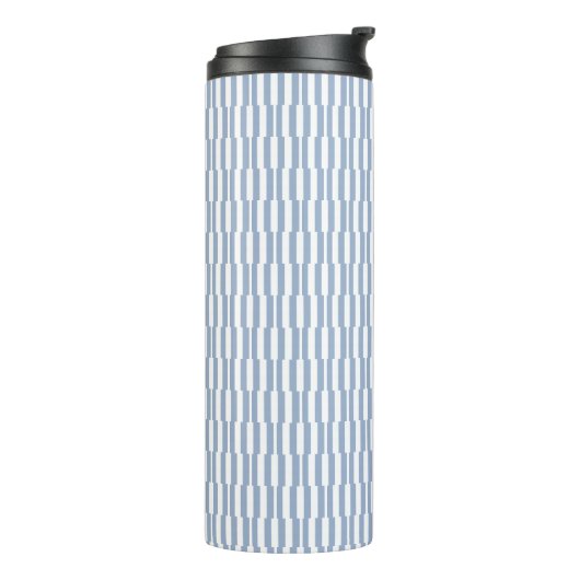 Bouteilles Isothermes Thermal Tumbler Baby Blue & White Stripe (Tourné sur la gauche)