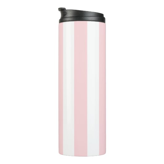 Bouteilles Isothermes Thermal Tumbler Baby Pink & White Stripe (Tourné sur la droite)