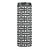 Bouteilles Isothermes Thermal Tumbler Black & White Square Stripe (Dos)