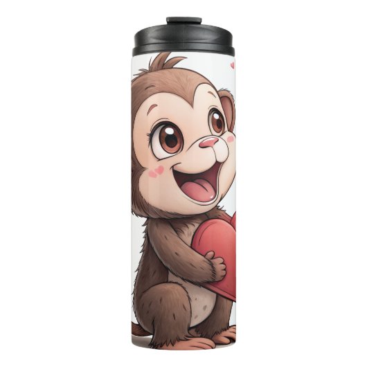Bouteilles Isothermes Thermal Tumbler Monkey Red Hearts (Devant)