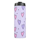 Bouteilles Isothermes Thermal Tumbler Purple Pink Hearts (Devant)