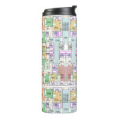 Bouteilles Isothermes Thermal Tumbler with Architectural Blueprint (Tourné sur la gauche)