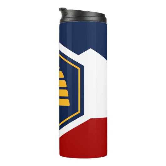 Bouteilles Isothermes Thermal Tumbler with flag of Utah State, USA (Tourné sur la droite)