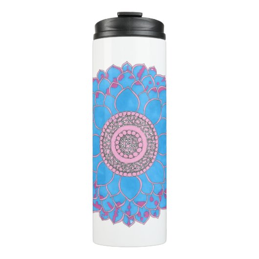 Bouteilles Isothermes Thermal Tumbler with Mandala Design (Devant)