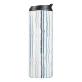 Bouteilles Isothermes Thin Watercolor Stripes, Slate Blue, Gray, White (Tourné sur la gauche)