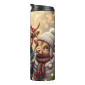 Bouteilles Isothermes Three Festive Highland Coos (Tourné sur la droite)