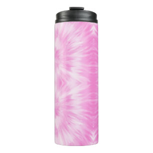 Bouteilles Isothermes Tiedye rose spirale hippie teint