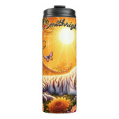 Bouteilles Isothermes Tigre blanc dans les vagues océaniques (Devant)