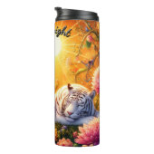 Bouteilles Isothermes Tigre blanc dans les vagues océaniques (Tourné sur la droite)