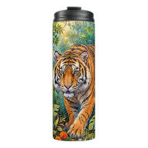 Tigre du Bengale Bambou Vibrant Jungle