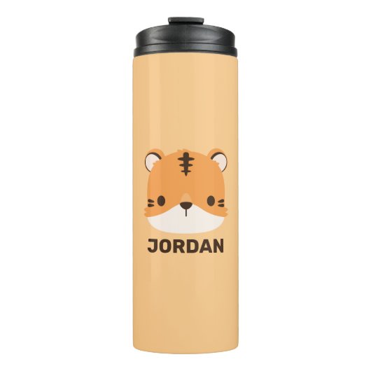 Bouteilles Isothermes Tigre mignon avec nom personnalisé (Devant)