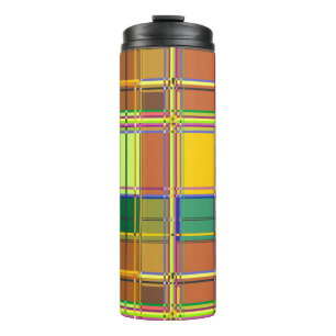 Bouteilles Isothermes Tissu coloré des Caraïbes Madras Tartan