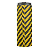 Bouteilles Isothermes Tissu rayé jaune et noir (Dos)